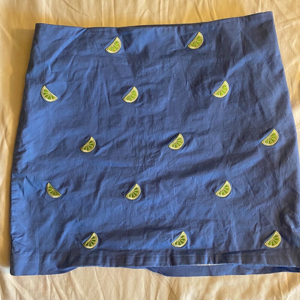 Vineyard Vines Lime Embroidered Mini Skirt Size 2